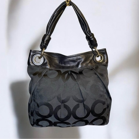 Vintage Coach Parker Signsture Op Art Shoulder Bag-13420 - Picture 2 of 6